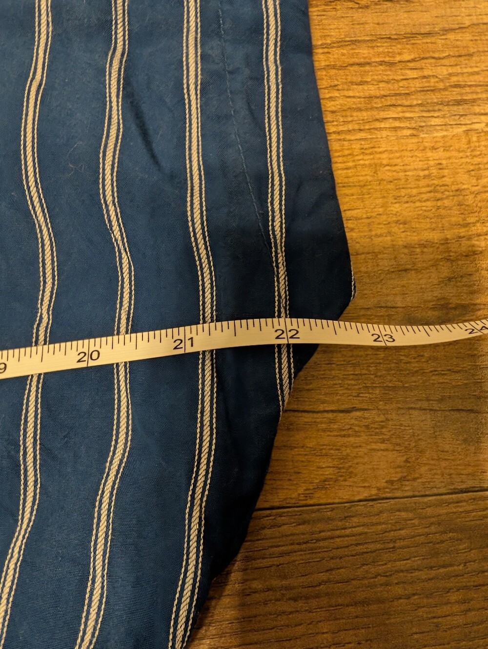 Draper James Navy and White Striped Button-Front Midi Shirt Dress - Picture 7 of 11